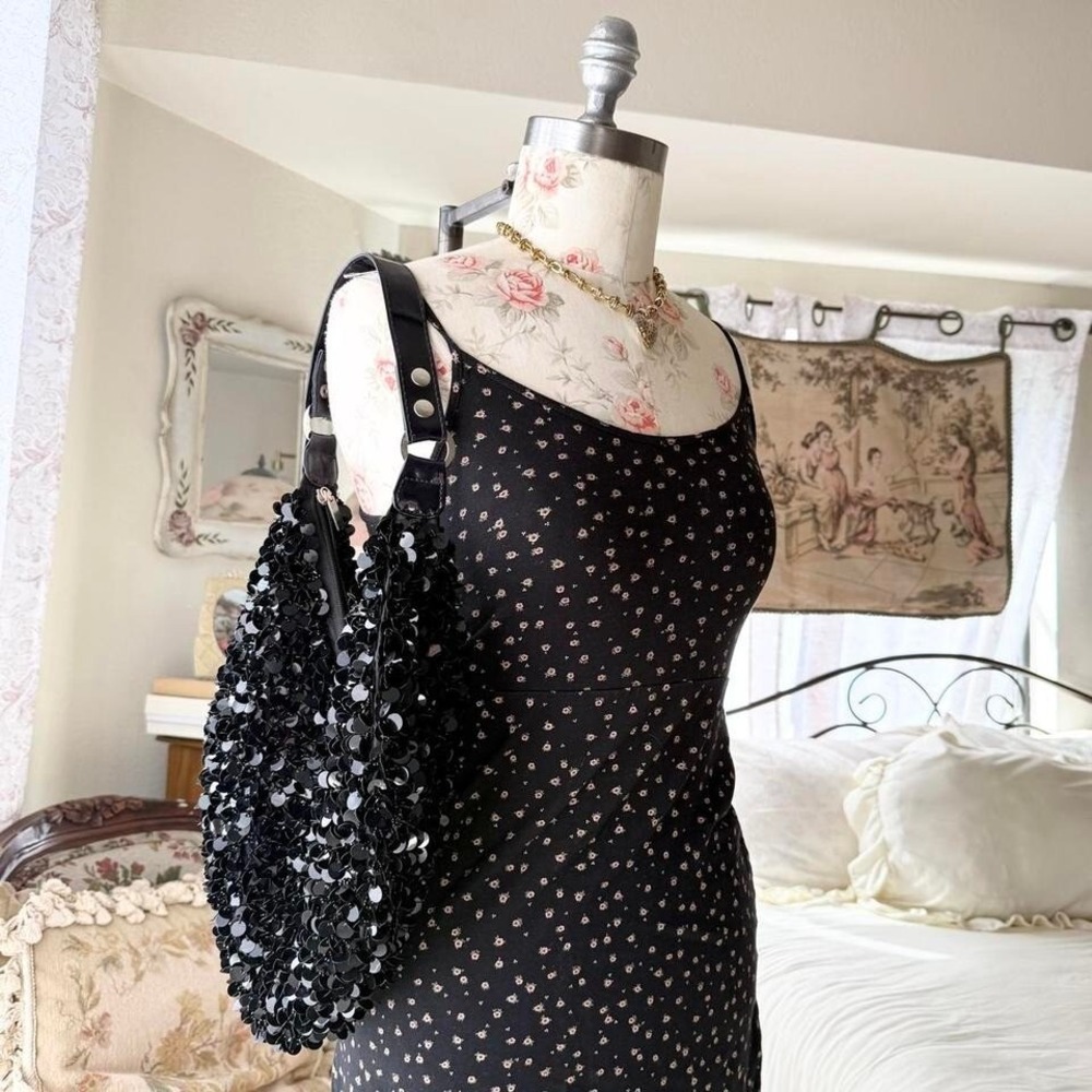 y2k black sequin‎ purse